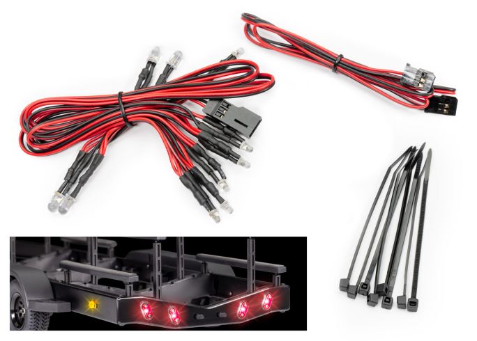 10349X Traxxas boat trailer wire harness, LED lights/ zip ties