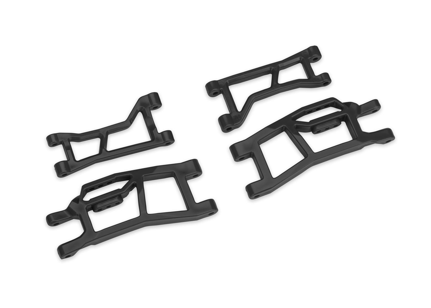 10725-BLK Traxxas Black WideMaxx Front Upper & Lower HD Suspension Arms