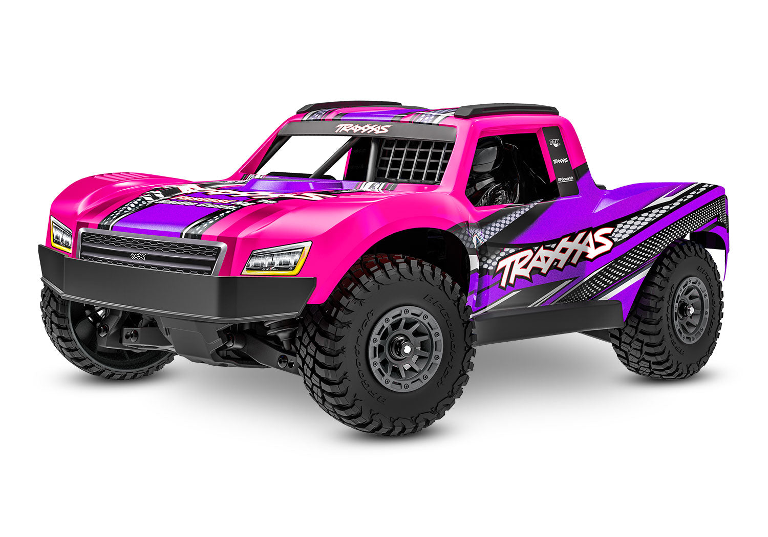 108164-1 Traxxas Mini Slash 4X4 1/16 Scale Short Course Truck – Pink