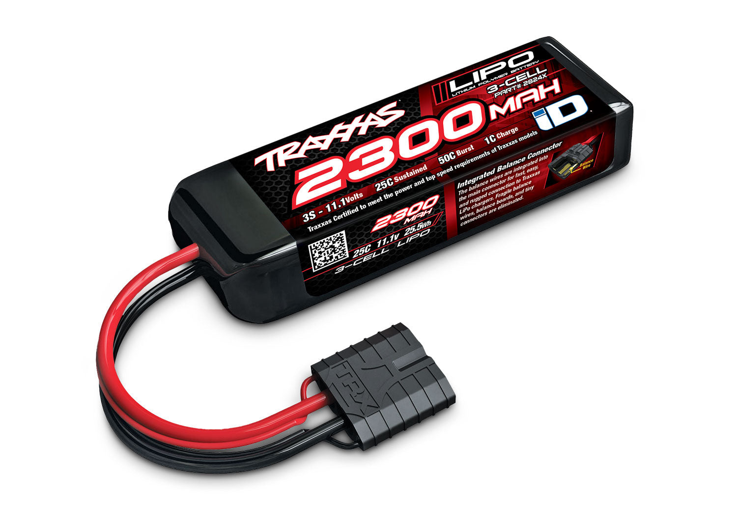 2824X Traxxas 2300 mAh 11.1 Volt 3-Cell LiPo Battery  Mini XRT