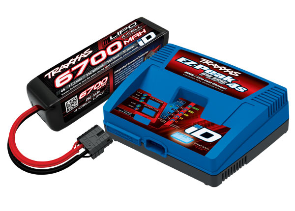 2998 Traxxas Battery/charger completer pack (includes #2981 iD® charger (1), #2890X 6700mAh