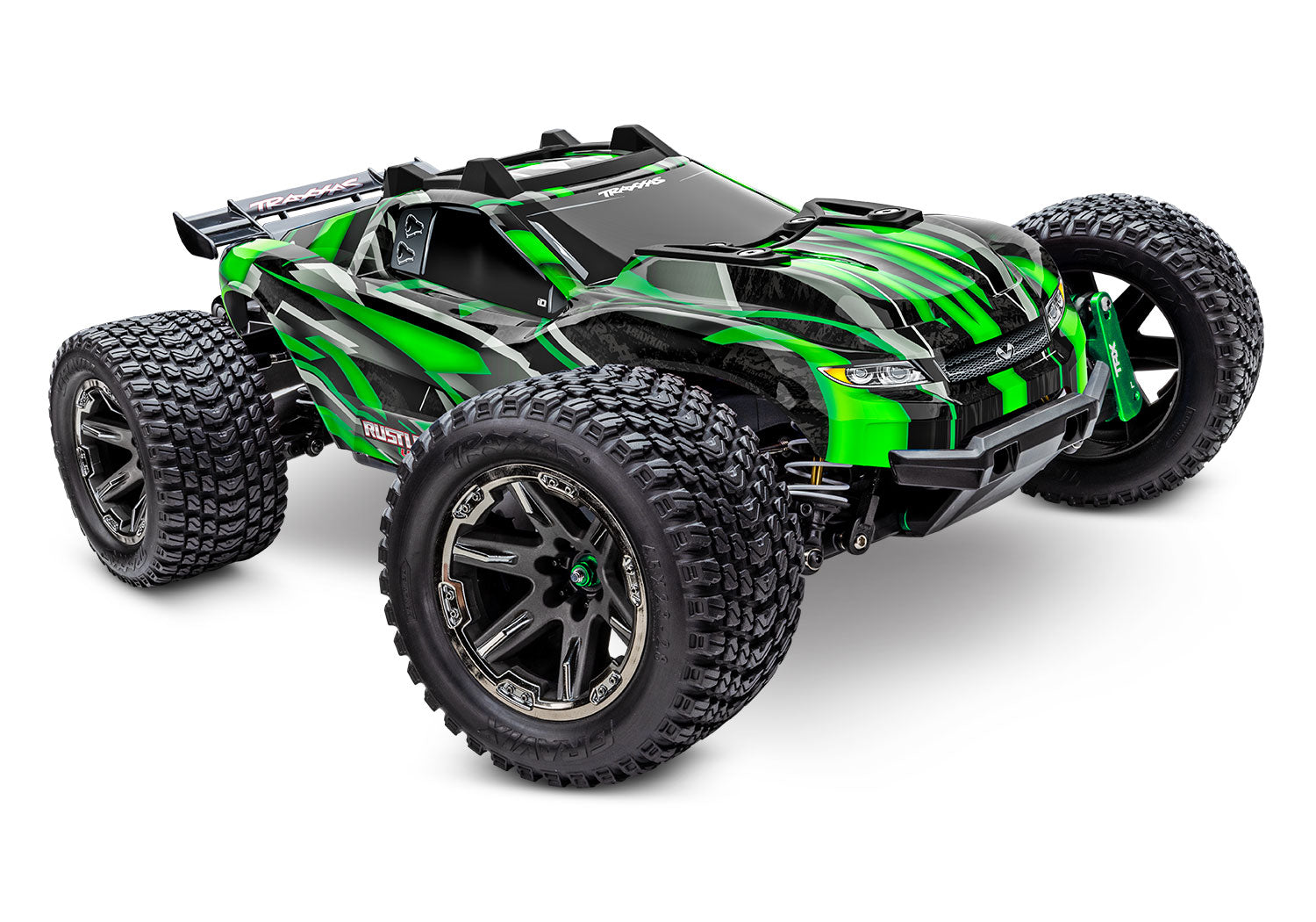 67097-4 Traxxas Rustler 4X4 VXL Ultimate – 1/10 Brushless Stadium Truck (Green)