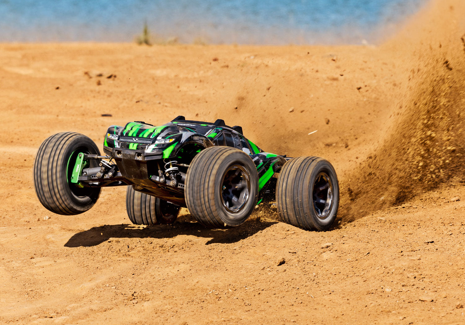 67097-4 Traxxas Rustler 4X4 VXL Ultimate – 1/10 Brushless Stadium Truck (Green)
