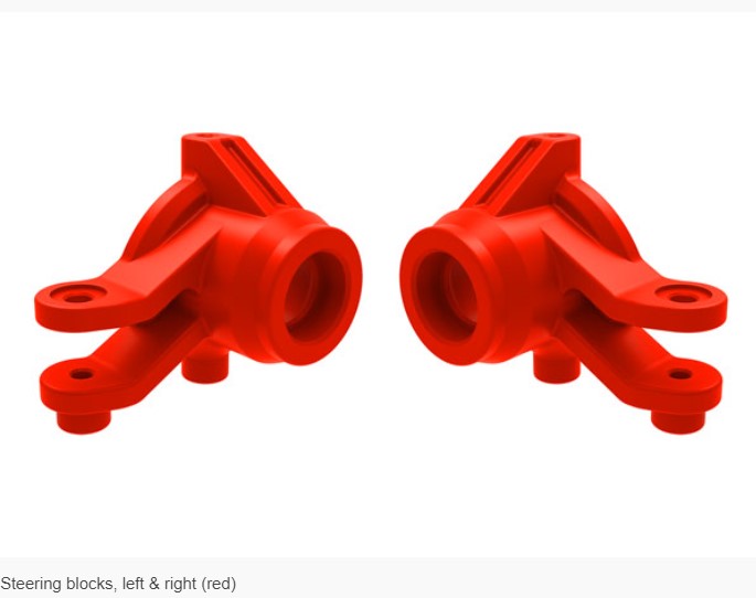 10736-RED Steering blocks, left & right (red)